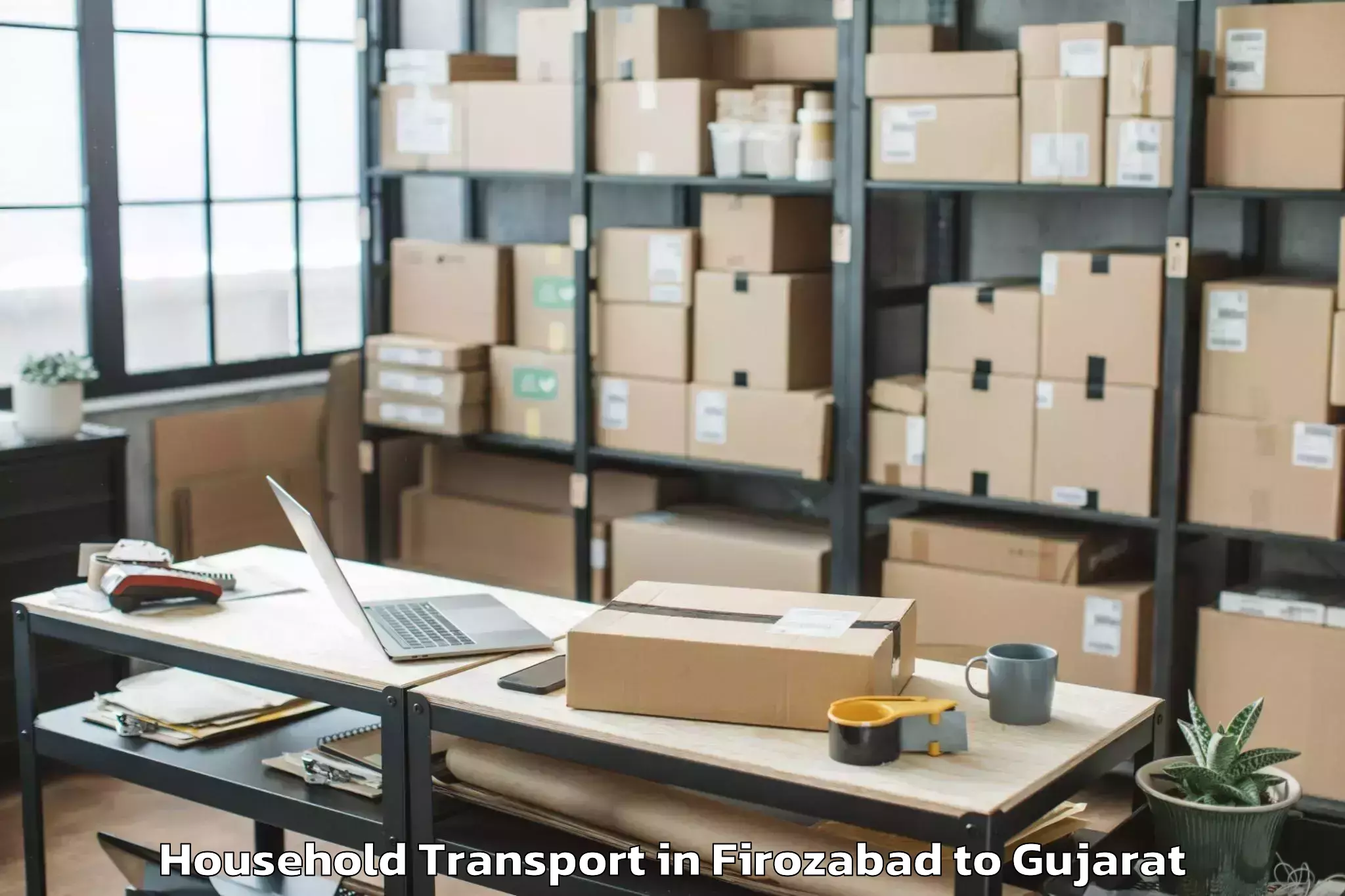 Hassle-Free Firozabad to Mahesana Household Transport